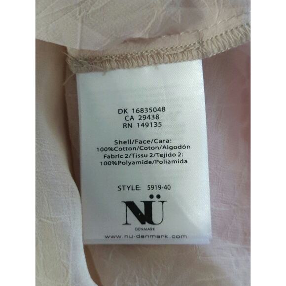 NU Denmark Zip Up Sheer Lightweight Coral  
Jacket Women L Mermaidcore Victorian - Picture 6 of 8